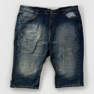 Neeso Premium Womens Size 24 Blue Denim Capri Cropped Jeans High Rise Rhinestone